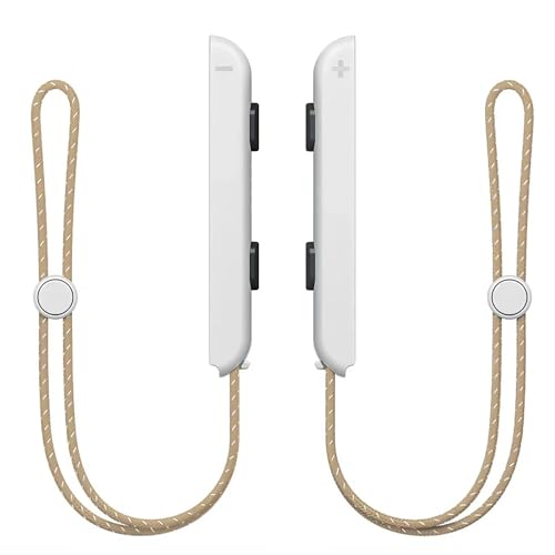 Wrist Strap for Switch Joycon – 2 Pack White Lanyard Attachments Replacement Parts Accessories with for Joy Con Controller