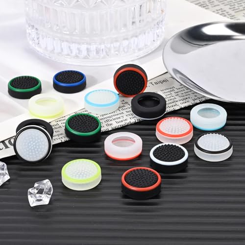 DLseego Thumb Grips Caps for Playstation Portal, Full Protection Anti-Slip & Anti-Scratch Anti-Fingerprint Protective Cover 4 Thumb Stick Caps for Playstation Portal Remote Player - Black White