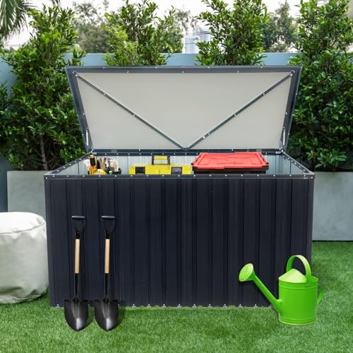 Jaxenor 350 Gallon Waterproof Outdoor Metal Storage Box