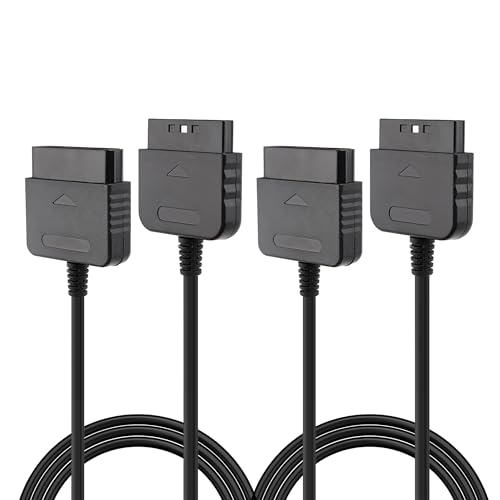CSTESVN PS2 Controller Extension Cable, 2-Pack 1.8M/6FT Replacement Controller Extension Cable for Sony Playstation 2 PS2 Game Console