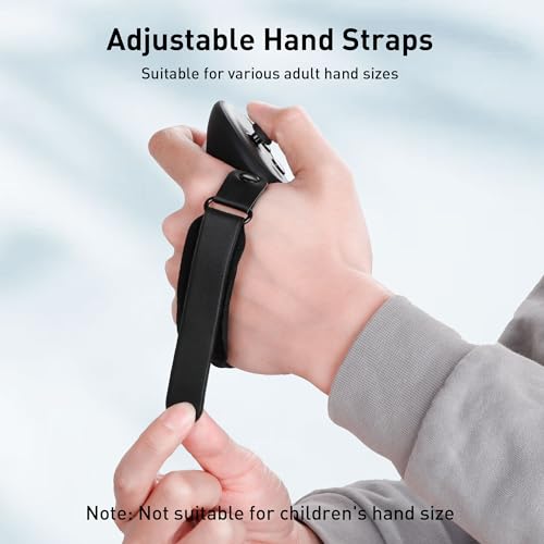 Kuject Upgraded Controller Grips for Quest 3, Adjustable Hand Grips with Battery Openning and Foam Knuckle Straps, VR Protector Accessories Fits Medium and Large Hands (Not for Charging Dock)