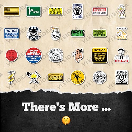 160 PCS Funny Hard Hat Stickers Set