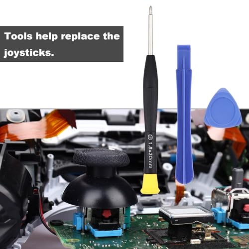 Ikpek 8 Pack Black Replacement Thumbsticks for DualSense PS5 Controller, Custom Analog Thumb Stick Joystick Grip Replacement for Playstation 5 Controller, for PS4 All Model Controller