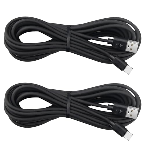 Smays 16 ft Long Charger Cord for PS5 Controller, USB C Charging Cable 2-Pack