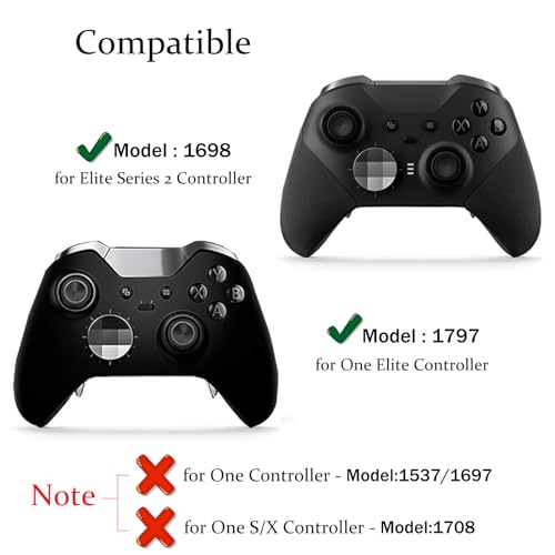 4 Pcs Elite Controller Paddles for Xbox One Elite Controller Series 2,Elite Series 1,Elite 2 Core Controller,Stainless Steel Paddles Hair Trigger Locks Replacement Parts for Xbox Elite One Controller(Black)