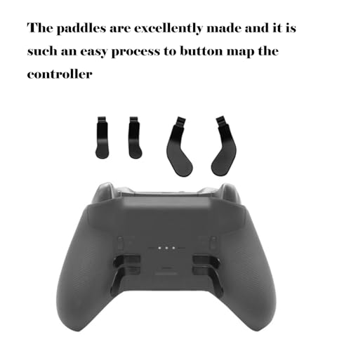 4 Pcs Elite Controller Paddles for Xbox One Elite Controller Series 2,Elite Series 1,Elite 2 Core Controller,Stainless Steel Paddles Hair Trigger Locks Replacement Parts for Xbox Elite One Controller(Black)