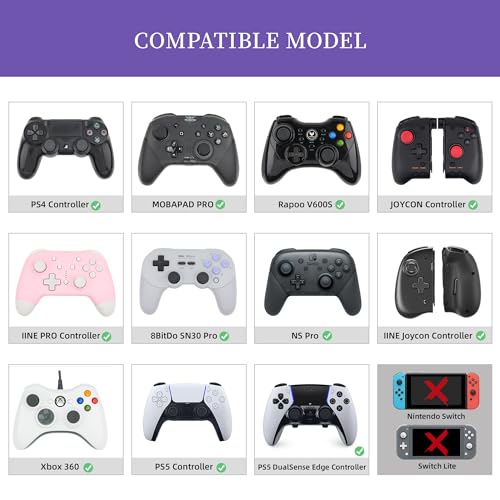GeekShare Cute Silicone Joycon Thumb Grip Caps, Joystick Cover,4PCS - Cream Heart Dark Version (for PS5)