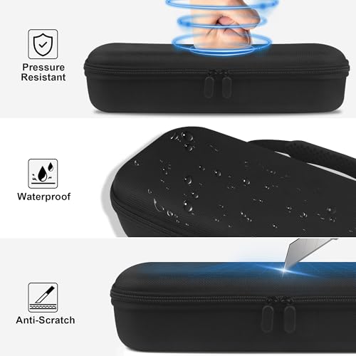 Bougraite Carrying Case for PlayStation Portal Remote Player, Hard EVA Shell Portable Travel Handbag, Durable Shockproof Anti-Scratch Full Protection Storage Bag for PlayStation 5 Portal, Black