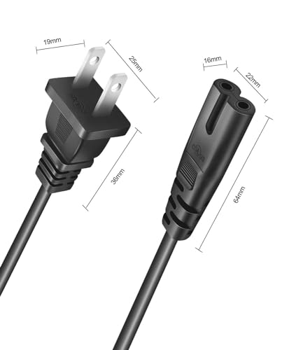 AC Power Cord Cable for Sony PS5 PS4 PS3 Playstation 5 4 3 Replacement Power Supply Wall Cable (10FT)