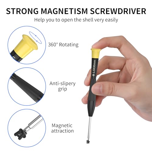 RGEEK Thumbsticks Replacement for PS5 Controller, Analog Stick Joysticks Grip Caps with Repair Kit for Playstation 5 Dualsense Controller, Black