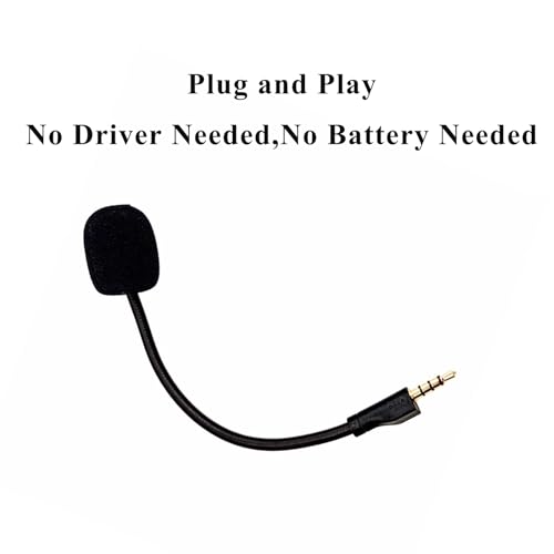 NewTH Replacement Game Mic for Steelseries Arctis 1 Headphones Detachable Microphone Boom for Gaming Headsets PS4 Pro PS5 Xbox One X Computer PC Mac 3.5mm Jack Noise Cancelling