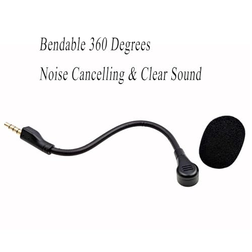 NewTH Replacement Game Mic for Steelseries Arctis 1 Headphones Detachable Microphone Boom for Gaming Headsets PS4 Pro PS5 Xbox One X Computer PC Mac 3.5mm Jack Noise Cancelling