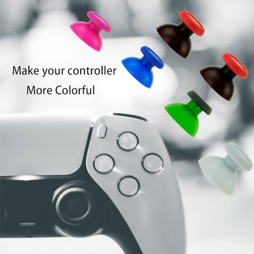 CTHTBZ 8PCS Replacement Thumbstick for PS5 Controller, Analog Joystick Thumb Grips Sticks Repair Kit Screwdriver Compatible with PS5 (Black)