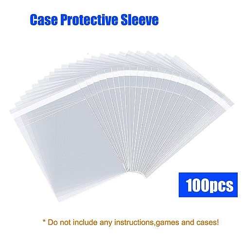 ASTONEY 100 PCS Resealable Sleeve OPP Plastic Bags for Nintendo Switch Game Case Resealable Protective Sleeve OPP Plastic Bags for NS Cartridge