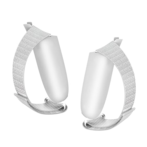 HZLucki Controller Grips Compatible with Meta/Oculus Quest 3, Adjustable Knuckle Straps Fits Most Hands, Soft Hand Cover for Quest 3 Accessories, Fit for Official Charging Dock Battery