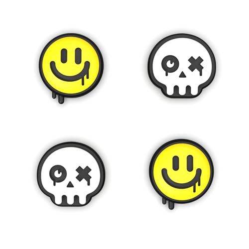 PlayVital Joystick Caps for Nintendo Switch, Thumbstick Caps for Switch Lite, Analog Cover for Switch OLED Joycon Thumb Grip Caps for Switch & Switch Lite & Switch OLED - Happy & Gloomy Style B