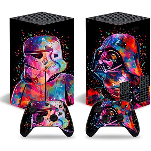 X-Box Series X Skin Vinyl Decal Stickers for Console and Controller Full Cover Protective Skin Set Compatible with X-Box Series X Anime X-Box X Accessories