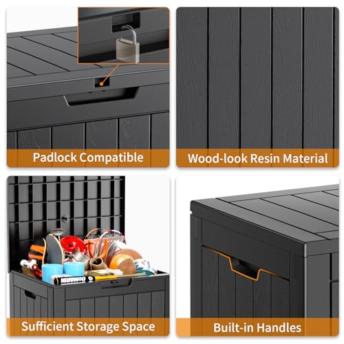 31 Gallon Resin Deck Box for Outdoor Storage