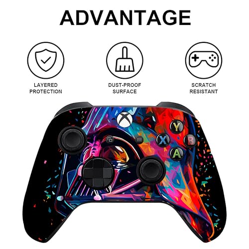 X-Box Series X Skin Vinyl Decal Stickers for Console and Controller Full Cover Protective Skin Set Compatible with X-Box Series X Anime X-Box X Accessories