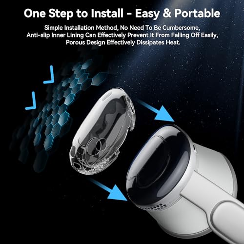 SkyArmor Upgrade TPU Protective Cover for Apple Vision Pro Case, Transparent TPU Anti-Scratch Soft Slim Screen Protective Cover for Vision Pro VR Headset Glasses Accessories 2024