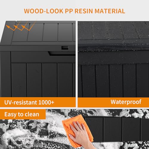31 Gallon Resin Deck Box for Outdoor Storage