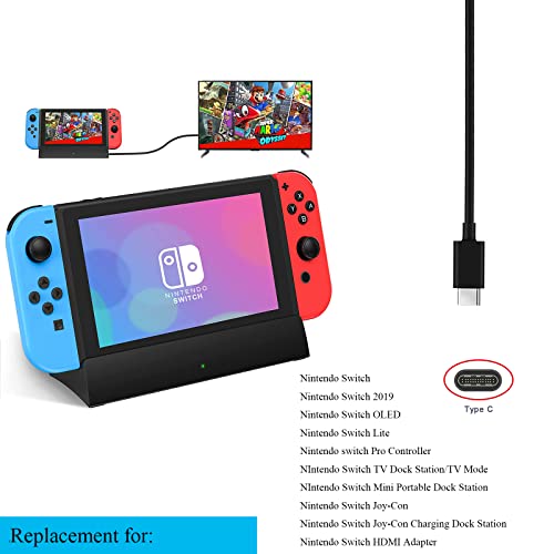 Fast Charger for Nintendo Switch AC Adapter 15V 2.6A Power Supply for Switch OLED/Switch Dock and Pro Controller (Support TV Mode) Travel Wall Charger with 6FT USB C Cable