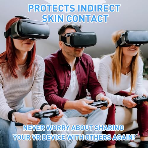Yoposeo VR Face Cover Disposable Hygiene Sweat Guard VR Face Eyes Mask Pads Facial Interface for Meta Quest 3 Quest 2, Accessories for Apple Vision Pro (Set 20)