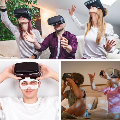 Yoposeo VR Face Cover Disposable Hygiene Sweat Guard VR Face Eyes Mask Pads Facial Interface for Meta Quest 3 Quest 2, Accessories for Apple Vision Pro (Set 20)