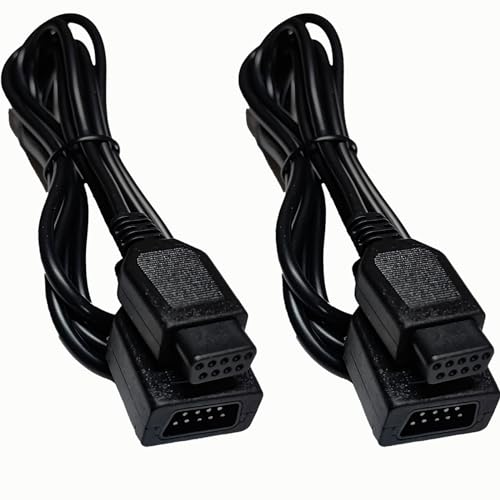 HEORLD 9 Pin Controller Extension Cable 6Ft for AV 620 HD 621 HD 821 NES Classic Retro Game Console Plug and Play Wired Video Game Controller Gamepad Extension Cable for sega Genesis Mini 2(2 Pack)