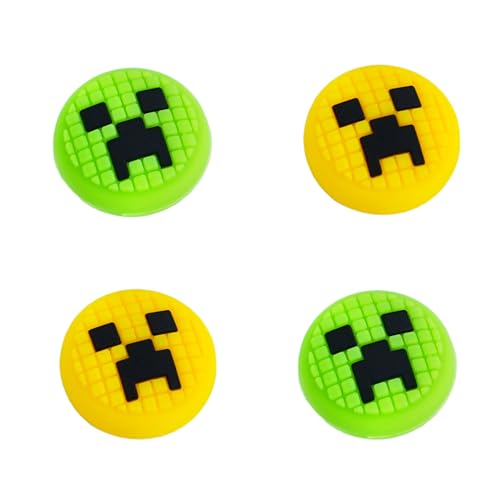 TIKOdirect Cute Thumb Grip Caps Compatible with Switch Joy-con/OLED/Switch Lite, Kawaii Joystick Cap Grip 4PCS Soft Silicone Protective Button Cover, Green