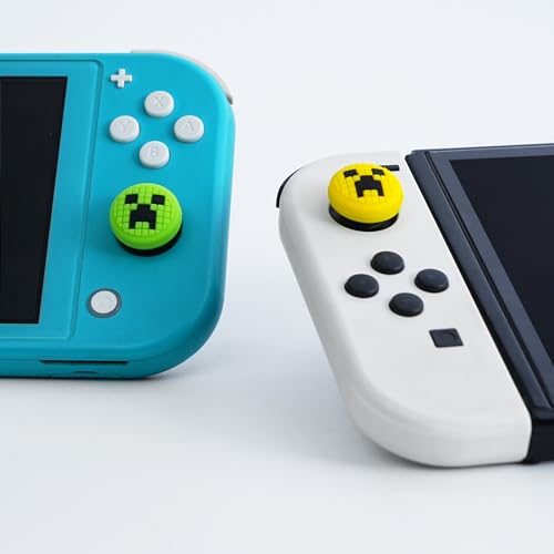TIKOdirect Cute Thumb Grip Caps Compatible with Switch Joy-con/OLED/Switch Lite, Kawaii Joystick Cap Grip 4PCS Soft Silicone Protective Button Cover, Green