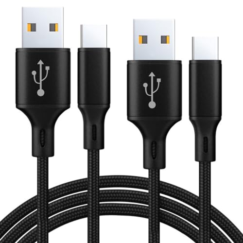 WZR Charger Charging Cable for PS5 Controller, Xbox Series X S, Nintendo Switch Controller, Replacement USB C Cord Type-C Ports Accessories Kit (10 ft, 2 Pack, Black)