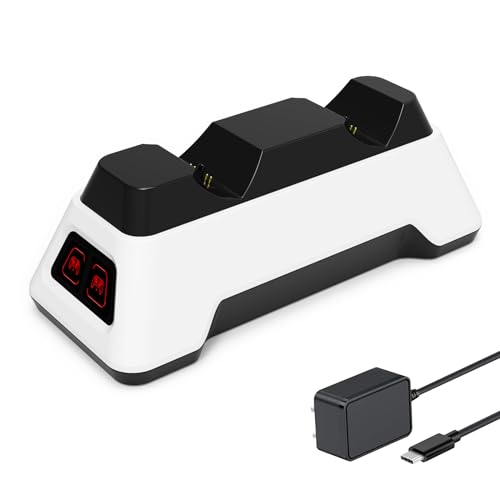 Controller Charger Station for PS5 Dualsense Controllers - PS5 Controller Dock with LED Light - Upgrade Accessory with Fast Charging AC Adapter