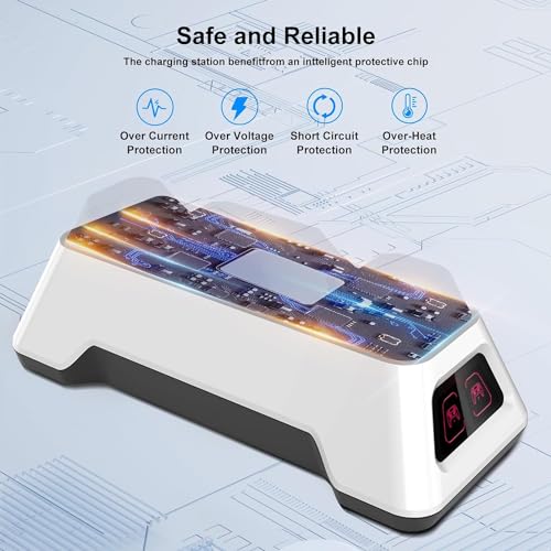Controller Charger Station for PS5 Dualsense Controllers - PS5 Controller Dock with LED Light - Upgrade Accessory with Fast Charging AC Adapter