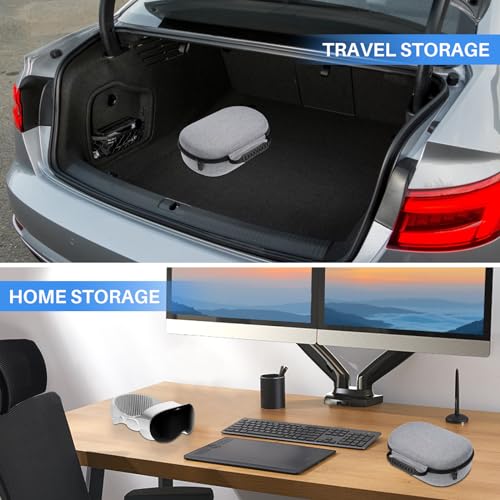 ZOOS for Apple Vision Pro Case Hard Carrying Case for Vision Pro Accessories VR Headset, Shockproof Waterproof Travel Case Storage Bag Compatible with Apple Vision Pro for Travel Home Storage, Grey
