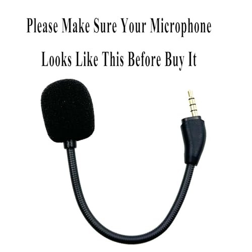 NewTH Replacement Game Mic Microphone for Wired Kingston HyperX Cloud III Gaming Headset, Detachable Mic Boom for PC PS5 PS4 Xbox Series X/S