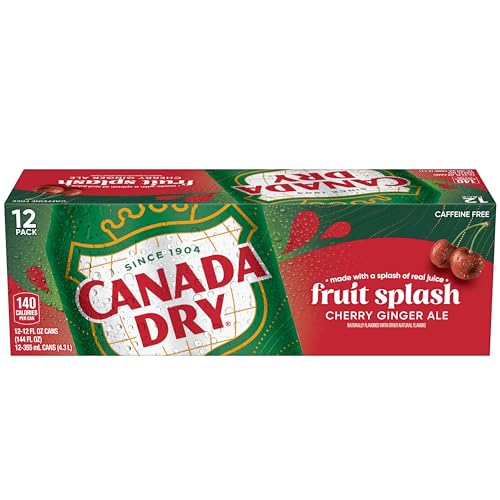 Canada Dry Cherry Gingerale Fruit Splash 12oz, Pack of 12