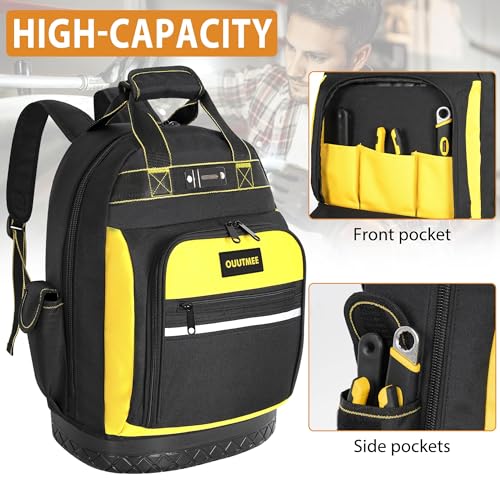 OUUTMEE Waterproof Tool Backpack with Multi-Use Pockets