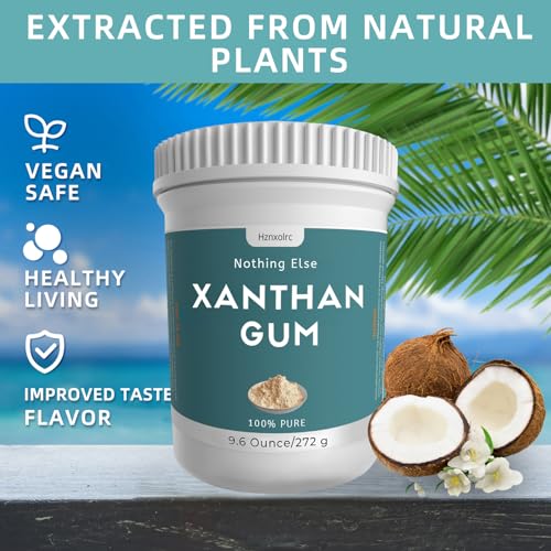 9.6 oz Food-Grade Xanthan Gum Powder, Pure Xanthan Gum for Baking Gluten Free, Xanthan Gum Thickener Suitable for Making Ice Cream, Cake, Yogurt, Candy and More