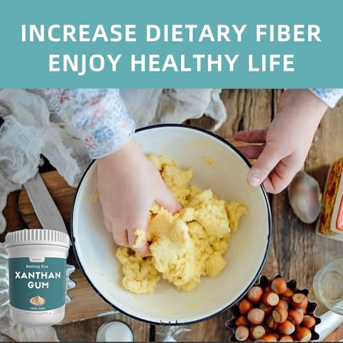 9.6 oz Food-Grade Xanthan Gum Powder, Pure Xanthan Gum for Baking Gluten Free, Xanthan Gum Thickener Suitable for Making Ice Cream, Cake, Yogurt, Candy and More