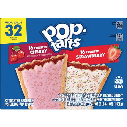 Pop-Tarts Toaster Pastries, Breakfast Foods, Kids Snacks, Variety Pack, 54.1oz Box (32 Pop-Tarts)