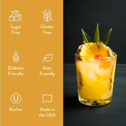 Jordan's Skinny Syrups Sugar Free Coffee Syrup, Pineapple Upside Down Cake Syrup Flavor, Zero Calorie Flavoring for Latte, Protein Shake, Cocktail & More, Keto Friendly, 25.4 Fl Oz, 1 Pack