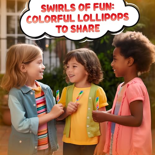 Swirl Lollipops Individually Wrapped MultiFruit 30pk x 0.6oz - Twisty Lollipop Rainbow Suckers For Rainbow Party Favors - Rainbow Candy For Party Favors - Rainbow Lollipops Swirl Suckers & Lollipops