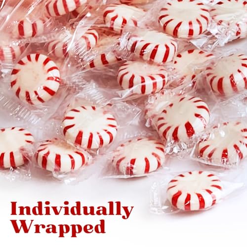 Starlight Peppermints Individually Wrapped Candy Sweets - Starlight Mints Hard Candy Individually Wrapped Office Candy Mints, Perfect Peppermint Candy for Office, 1lb