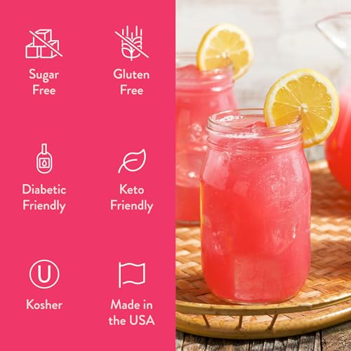 Jordan's Skinny Mixes Sugar Free Syrup, Strawberry Lemonade Flavor, Flavored Water Enhancer, Drink Mix for Ice Tea, Lemonade & More, Zero Calorie Flavoring, Keto Friendly, 25.4 Fl Oz, 1 Pack