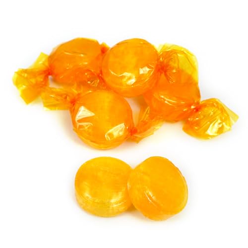 Butterscotch Hard Candy - 1lb Bulk Bag (Approx. 75 pcs) - Individually Wrapped Butterscotch Candy Discs - The Hampton Popcorn & Candy Company