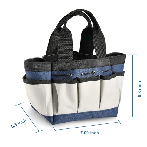 SOGCASE Small Garden Tool Bag, 8 Pockets (Grey)