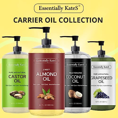 Essentially KateS Sweet Almond Oil 16 oz - 100% Pure and Natural and Cold Pressed