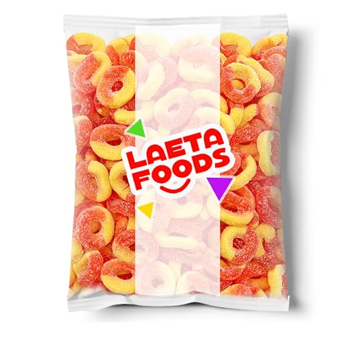 Peach Rings Gummy Candy, Sour and Sweet (1 Pound Bag)