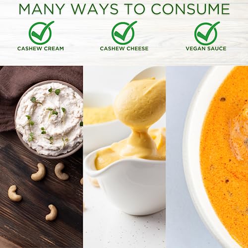 Raw Cashews Unsalted Whole (16 0z. / 1 lb) | Vegan Protein Snacks | Make Cashew Milk | Keto and Paleo Friendly Diet Snacks | Party Snacks | Healthy Snacks | Cashews Bulk | Non-GMO | 100% Natural - By Moonee Naturals 16 0z. / 1 lb